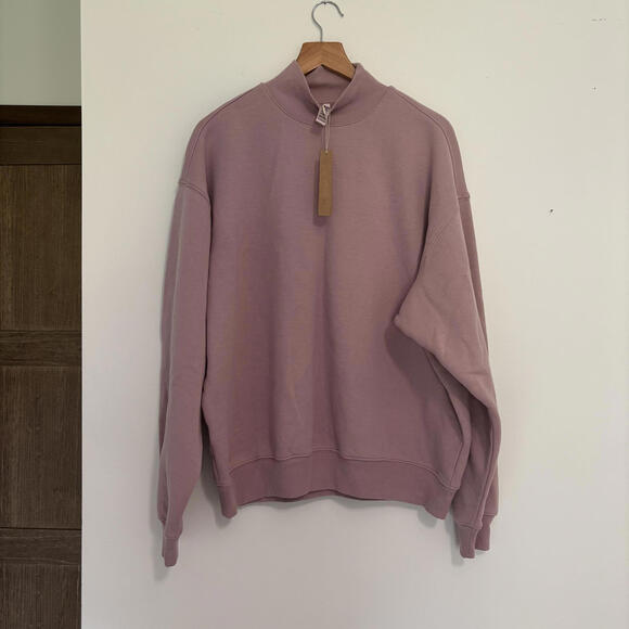 SKIMS Cotton Fleece Oversized Mick Neck Pullover in Dusk Size XS - Picture 1 of 3
